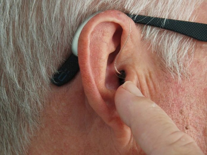 Close-up of a hearing aid